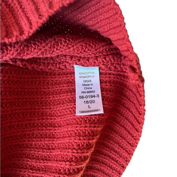 Woman Within Plus Size Button-Front Shaker
Cardigan Red Orchard Size 18/20 L - Picture 10 of 10